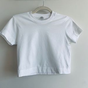 Aritzia Wilfred Cropped T-Shirt White XXS